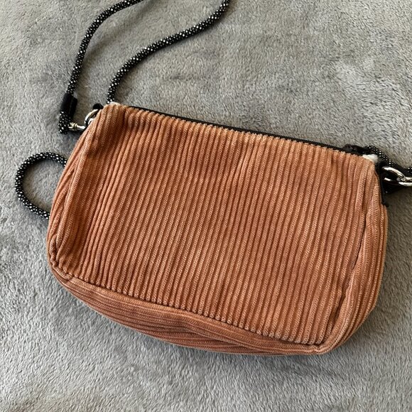 Kavu So Snuggy Crossbody Bag Cream Corduroy Tan Purse Handbag - Picture 3 of 6